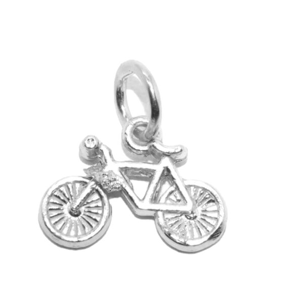 Jewelry - .925 Bicycle #6 Sterling Silver Pendant Charm